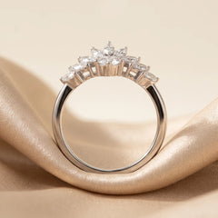0.96 CT Round & Marquise Diamond Crown Ring