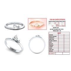 0.57 CT Heart & Round Diamond Ring