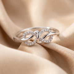 0.12 CT Diamond Infinity Knot Ring