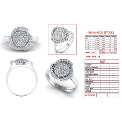 0.55 CT Diamond Swirl Cluster Ring