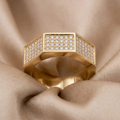 0.90 CT Diamond Octagon Pavé Band Ring