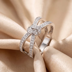 0.43 CT Diamond Bow Knot Ring