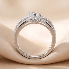 0.43 CT Diamond Bow Knot Ring