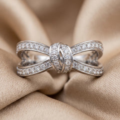 0.43 CT Diamond Bow Knot Ring