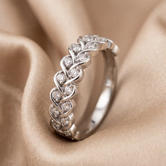 0.36 CT Diamond Braided Band Ring