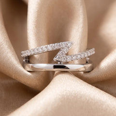 0.28 CT Diamond Zigzag Split Band Ring