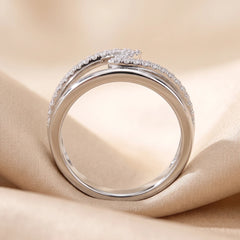 0.28 CT Diamond Zigzag Split Band Ring
