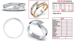 0.28 CT Diamond Zigzag Split Band Ring