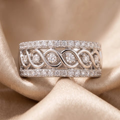 0.44 CT Diamond Infinity Weave Band Ring