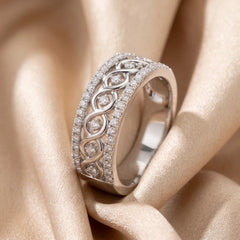 0.44 CT Diamond Infinity Weave Band Ring