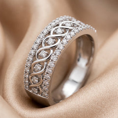 0.44 CT Diamond Infinity Weave Band Ring