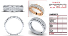 0.67 CT Diamond Pavé Beaded Edge Band Ring