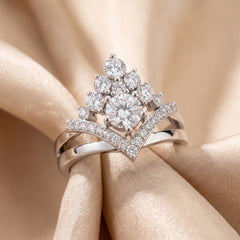 1.33 CT Diamond Cluster Crown Ring