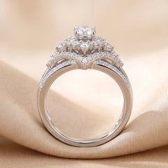 1.33 CT Diamond Cluster Crown Ring