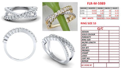 0.39 CT Diamond Criss Cross Twist Band Ring