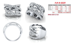 2.03 CT Diamond Wide Criss Cross Ring