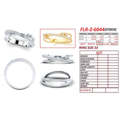 0.23 CT Diamond Criss Cross Band Ring