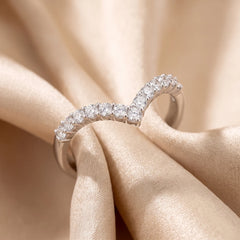 0.66 CT Diamond V Shaped Band Ring