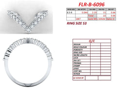 0.66 CT Diamond V Shaped Band Ring