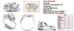 2.50 CT Pear & Round Diamond Toi et Moi Ring