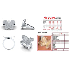 1.17 CT Diamond Pavé Butterfly Ring