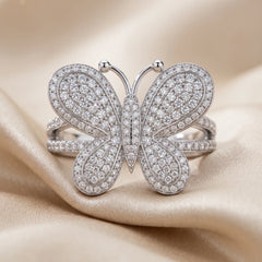 1.17 CT Diamond Pavé Butterfly Ring