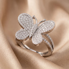 1.17 CT Diamond Pavé Butterfly Ring