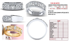 0.66 CT Oval & Round Diamond Celtic Knot Band Ring