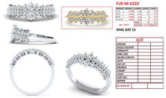 0.62 CT Diamond Double Row Beaded Band Ring