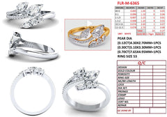 1.39 CT Pear & Round Diamond Bypass Ring