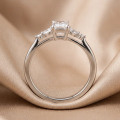 0.86 CT Emerald-cut & Marquise Diamond Ring