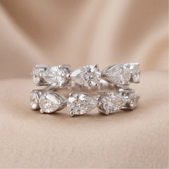 2 CT Pear Cluster Diamond Ring