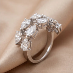 2 CT Pear Cluster Diamond Ring