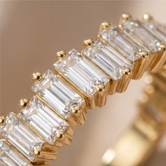 1 CT Baguette Diamond Half Eternity Ring