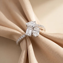 1.99 CT Multi-Shape Diamond Three Stone Ring