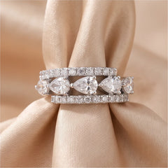 1.8 CT Pear Diamond Eternity Ring