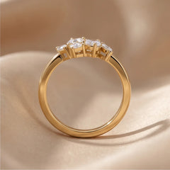 0.74 CT Pear, Marquise & Princess Diamond Cluster Ring