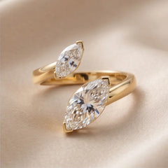 2.5 CT Marquise Diamond Two Stone Ring