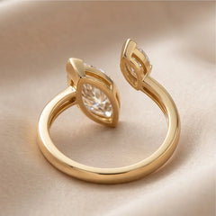 2.5 CT Marquise Diamond Two Stone Ring