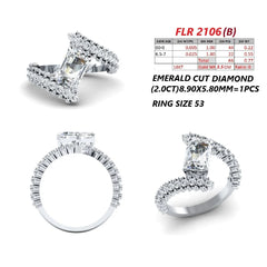 2.77 CT Emerald Cut Ring