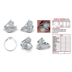 1.28 CT Pear Halo Bypass Ring