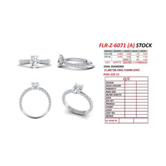 1.43 CT Oval Solitaire Pavé Ring