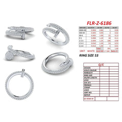 1.69 CT Round Diamond Nail Wrap Ring