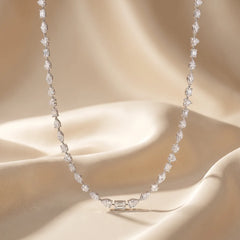25.50 CT Multi-Shape Diamond Station Necklace