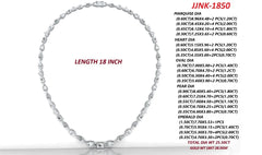 25.50 CT Multi-Shape Diamond Station Necklace