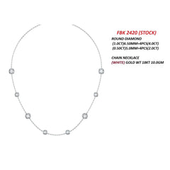 6.00 CT Round-Cut Lab Diamond Bezel Necklace