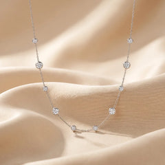 6.00 CT Round-Cut Lab Diamond Bezel Necklace