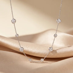 6.00 CT Round-Cut Lab Diamond Bezel Necklace