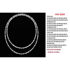 48.50 CT Multi Shape Diamond Double Strand Necklace