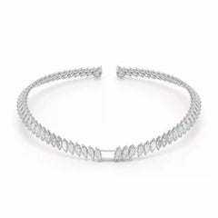 37.17 CT Pear and Marquise Cut Lab Diamond Necklace
